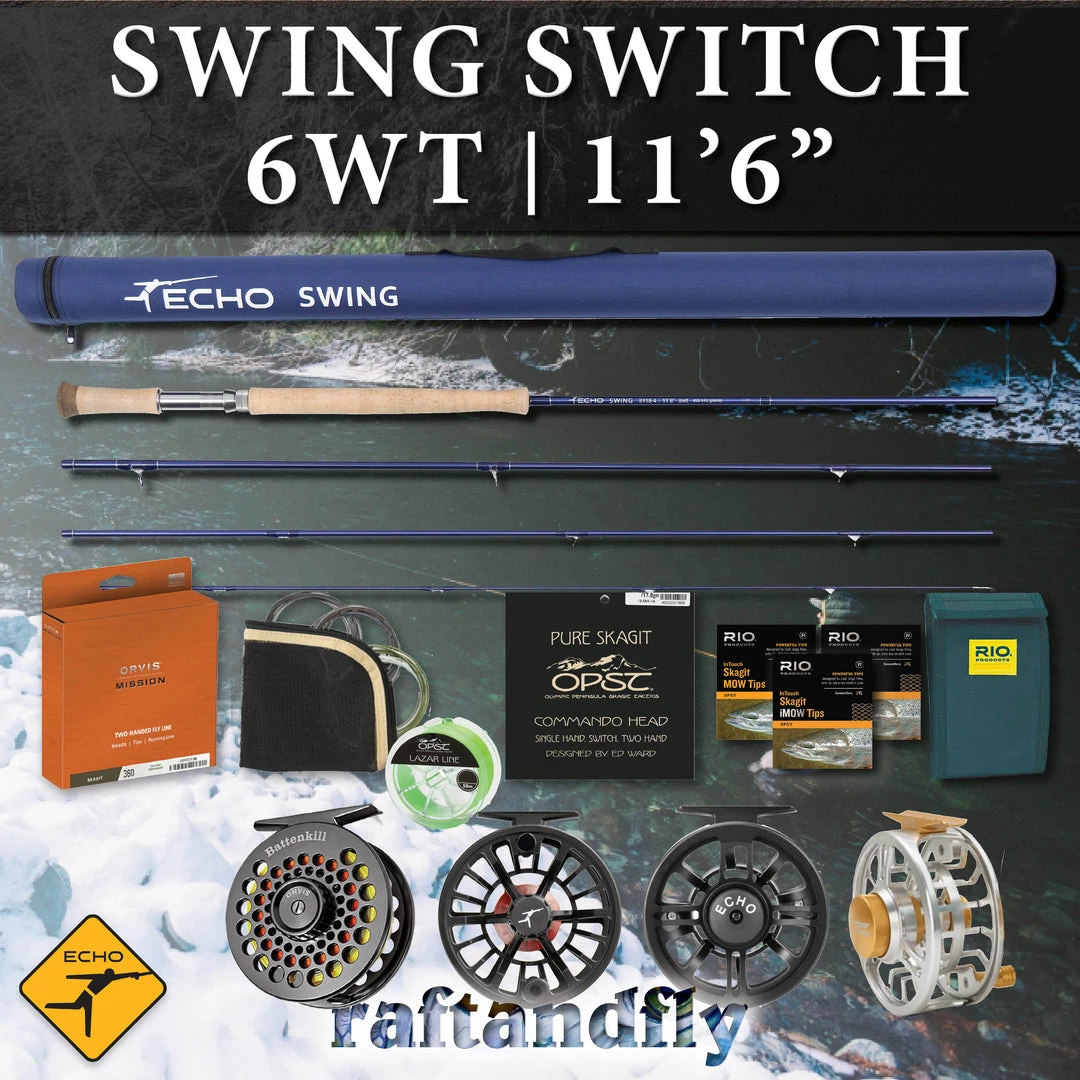TFO Temple Fork Outfitters Echo Swing Switch 6wt 11'6" Outfit 3 TFO Temple Fork Outfitters Echo Swing Switch 6wt 11'6" Outfit