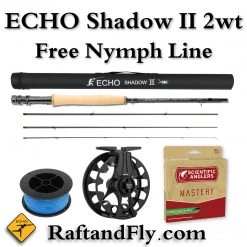 Echo Shadow II 2wt 10'0" Outfit - Free Nymph Line 26 Echo Shadow II 2wt 10'0