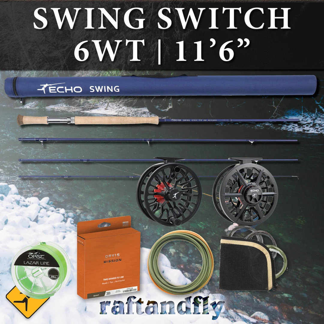 TFO Temple Fork Outfitters Echo Swing Switch 6wt 11'6" Outfit 18 TFO Temple Fork Outfitters Echo Swing Switch 6wt 11'6" Outfit