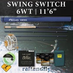 TFO Temple Fork Outfitters Echo Swing Switch 6wt 11'6" Outfit 31 TFO Temple Fork Outfitters Echo Swing Switch 6wt 11'6