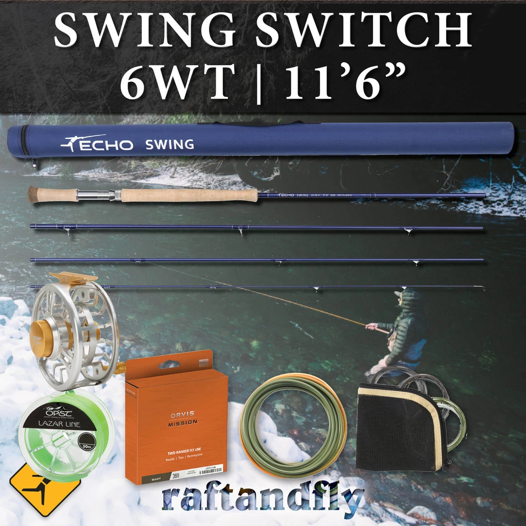 TFO Temple Fork Outfitters Echo Swing Switch 6wt 11'6" Outfit 19 TFO Temple Fork Outfitters Echo Swing Switch 6wt 11'6" Outfit