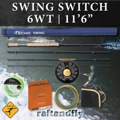 TFO Temple Fork Outfitters Echo Swing Switch 6wt 11'6" Outfit 38 TFO Temple Fork Outfitters Echo Swing Switch 6wt 11'6