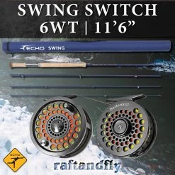 TFO Temple Fork Outfitters Echo Swing Switch 6wt 11'6" Outfit 27 TFO Temple Fork Outfitters Echo Swing Switch 6wt 11'6