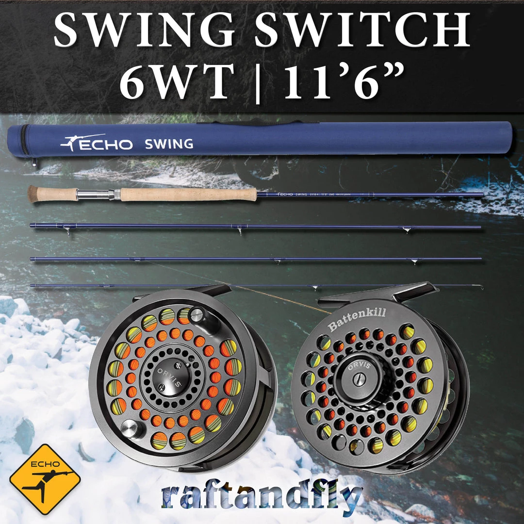 TFO Temple Fork Outfitters Echo Swing Switch 6wt 11'6" Outfit 9 TFO Temple Fork Outfitters Echo Swing Switch 6wt 11'6" Outfit