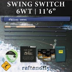TFO Temple Fork Outfitters Echo Swing Switch 6wt 11'6" Outfit 28 TFO Temple Fork Outfitters Echo Swing Switch 6wt 11'6