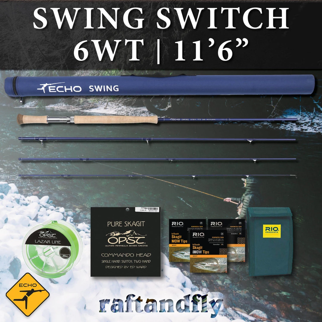 TFO Temple Fork Outfitters Echo Swing Switch 6wt 11'6" Outfit 10 TFO Temple Fork Outfitters Echo Swing Switch 6wt 11'6" Outfit