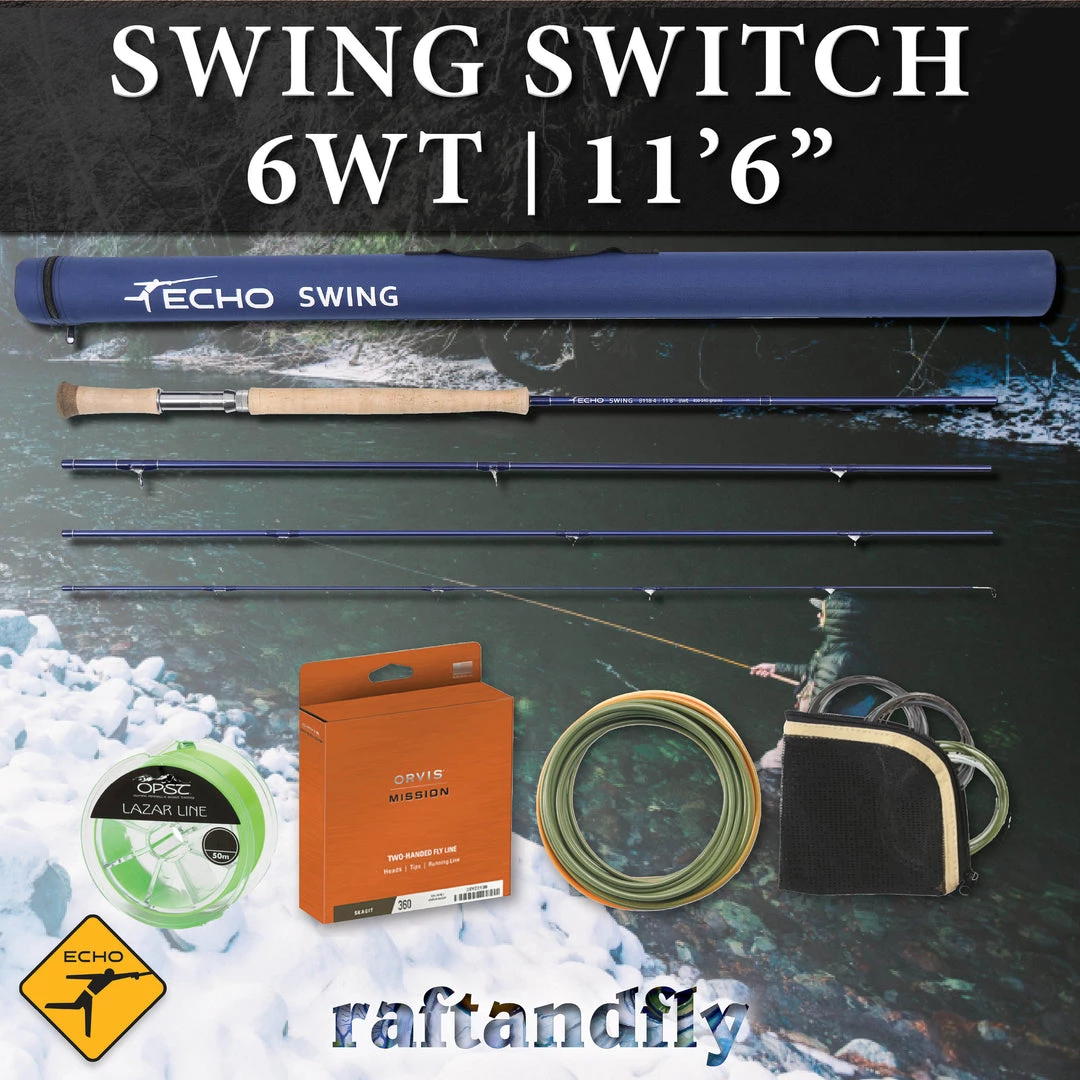 TFO Temple Fork Outfitters Echo Swing Switch 6wt 11'6" Outfit 15 TFO Temple Fork Outfitters Echo Swing Switch 6wt 11'6" Outfit