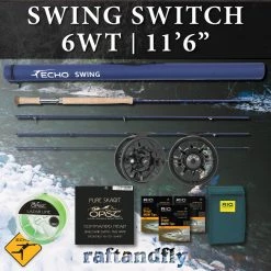 TFO Temple Fork Outfitters Echo Swing Switch 6wt 11'6" Outfit 29 TFO Temple Fork Outfitters Echo Swing Switch 6wt 11'6