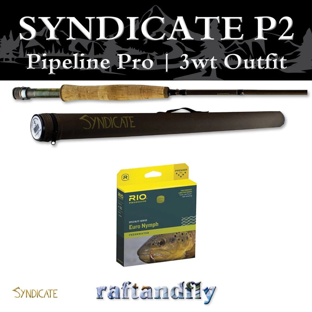 Syndicate P2 Pipeline Pro 3wt 10'0" Outfit 6 Syndicate P2 Pipeline Pro 3wt 10'0" Outfit