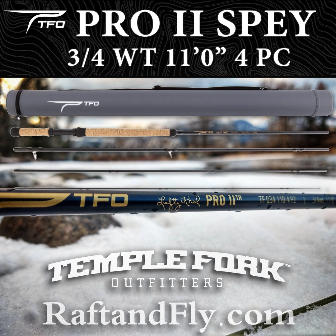 TFO Pro II 3/4wt Trout Spey 11'0" Temple Fork Outfitters 3 TFO Pro II 3/4wt Trout Spey 11'0" Temple Fork Outfitters